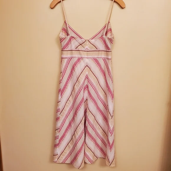 J.CREW Striped Seersucker Dress SIZE 0 - Picture 2 of 8